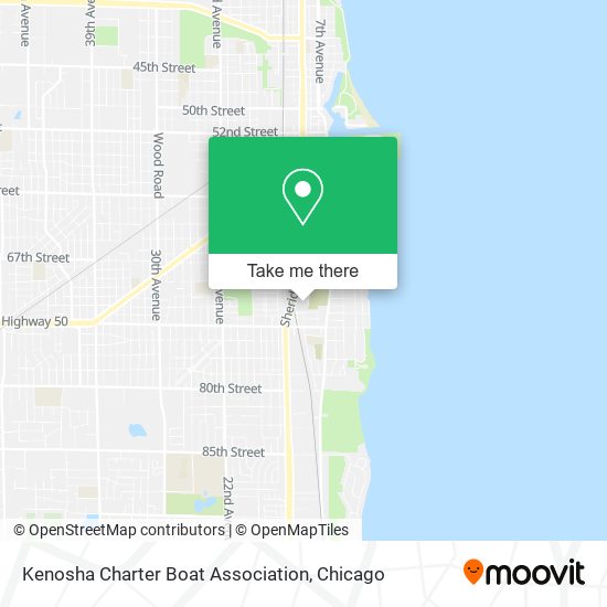 Kenosha Charter Boat Association map