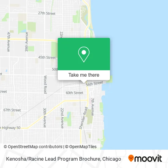 Mapa de Kenosha / Racine Lead Program Brochure