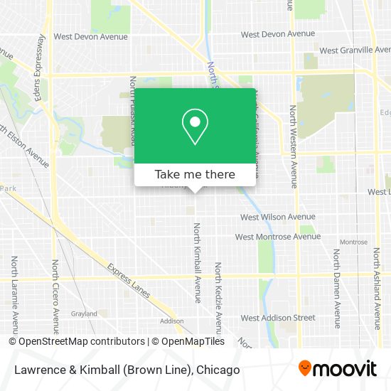 Lawrence & Kimball (Brown Line) map
