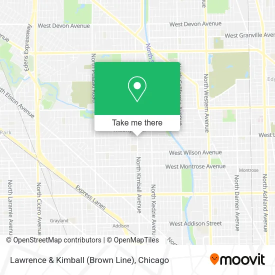 Lawrence & Kimball (Brown Line) map