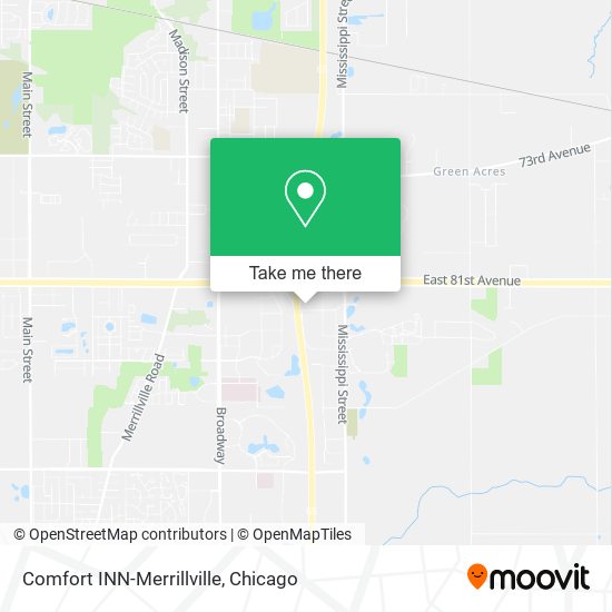 Comfort INN-Merrillville map
