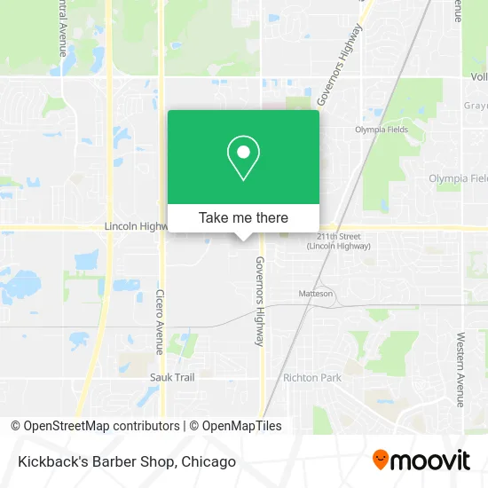 Kickback's Barber Shop map