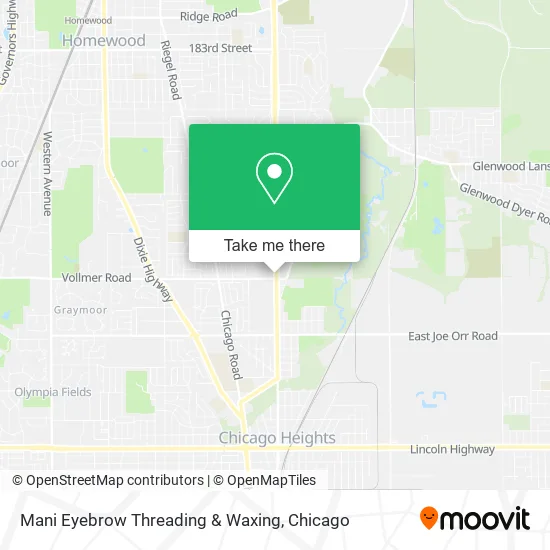Mani Eyebrow Threading & Waxing map