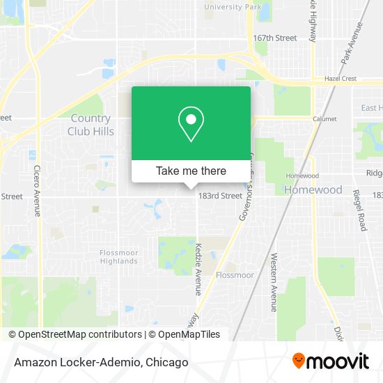 Amazon Locker-Ademio map