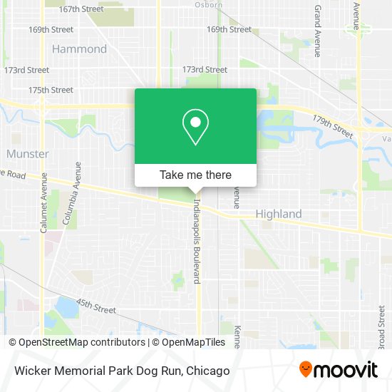 Mapa de Wicker Memorial Park Dog Run
