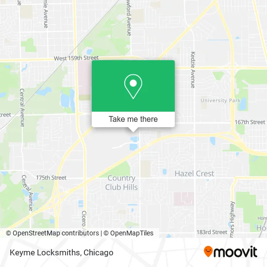 Keyme Locksmiths map