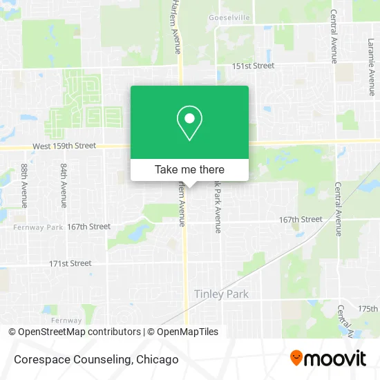 Corespace Counseling map
