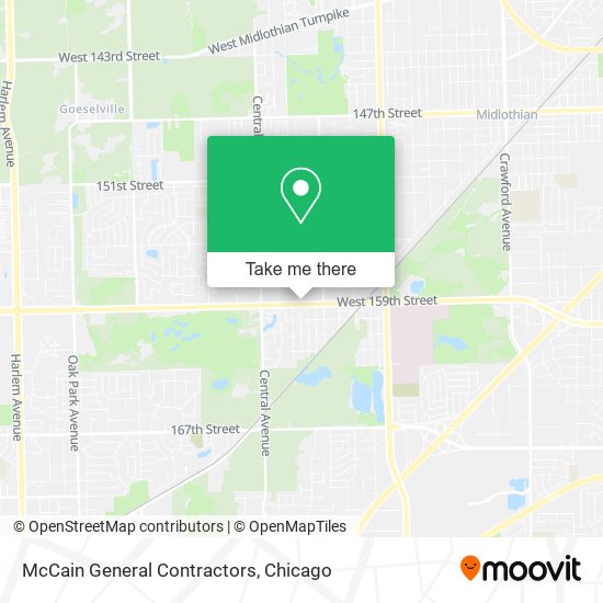 McCain General Contractors map