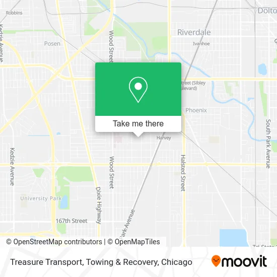 Treasure Transport, Towing & Recovery map