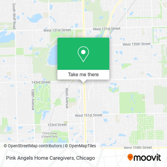 Pink Angels Home Caregivers map