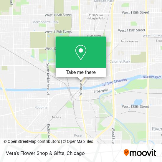 Veta's Flower Shop & Gifts map