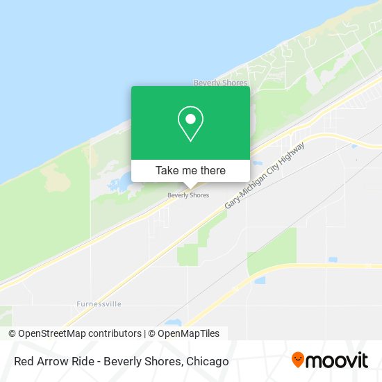 Red Arrow Ride - Beverly Shores map