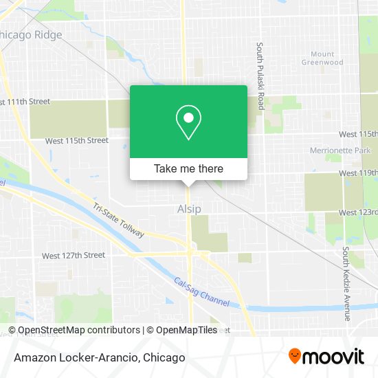 Mapa de Amazon Locker-Arancio