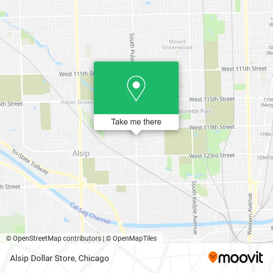 Alsip Dollar Store map