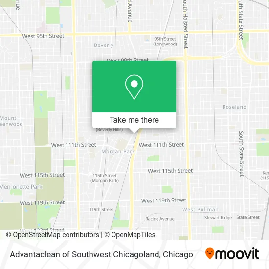 Advantaclean of Southwest Chicagoland map