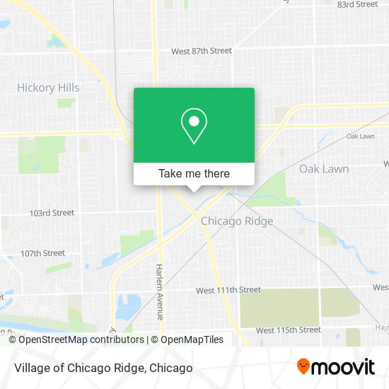 Village of Chicago Ridge map