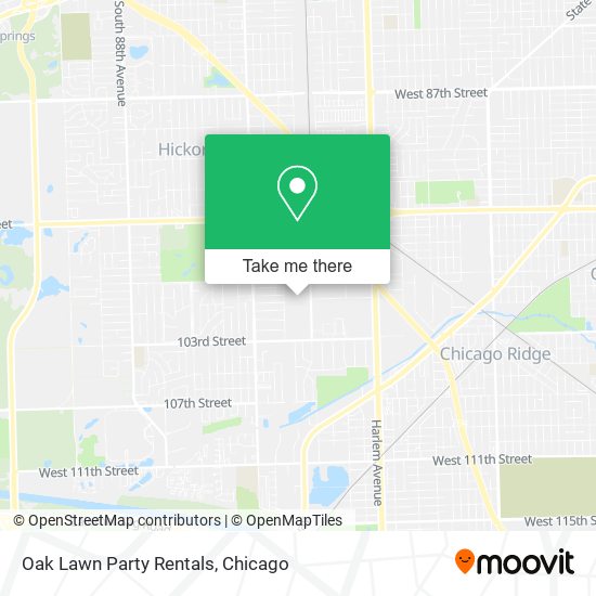 Mapa de Oak Lawn Party Rentals