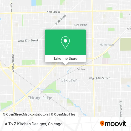 A To Z Kitchen Designs map