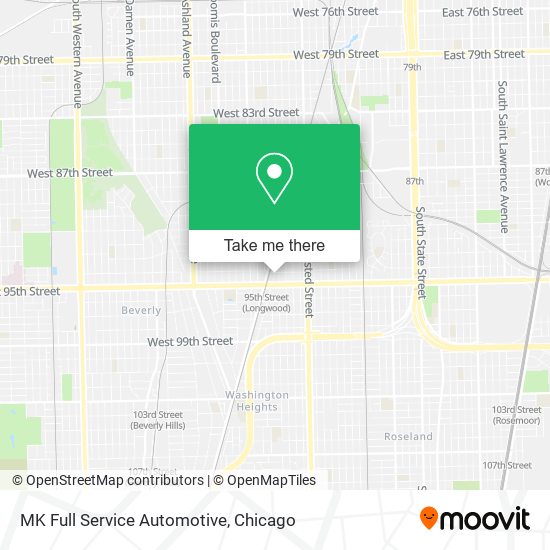 MK Full Service Automotive map