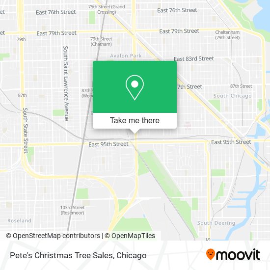 Pete's Christmas Tree Sales map