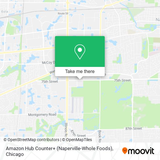 Mapa de Amazon Hub Counter+ (Naperville-Whole Foods)