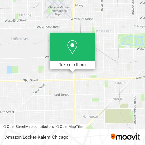 Amazon Locker-Kalem map