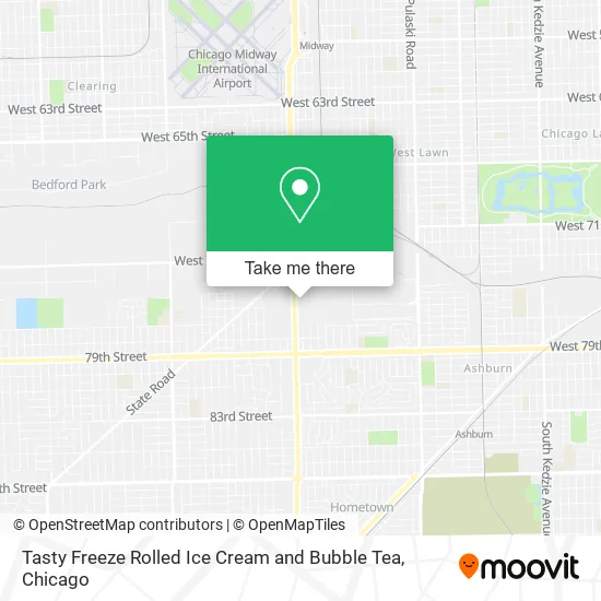 Tasty Freeze Rolled Ice Cream and Bubble Tea map
