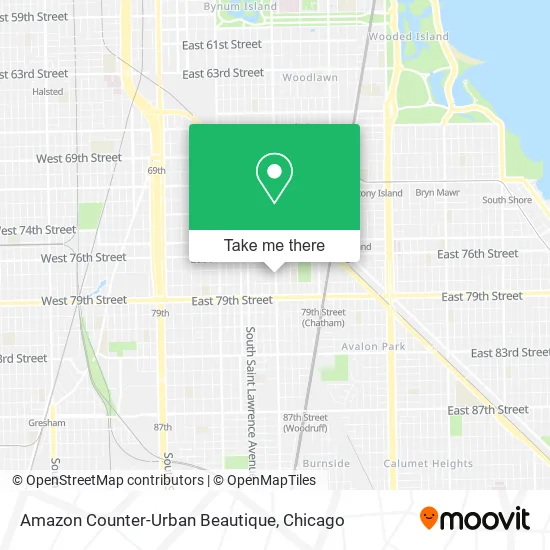 Amazon Counter-Urban Beautique map