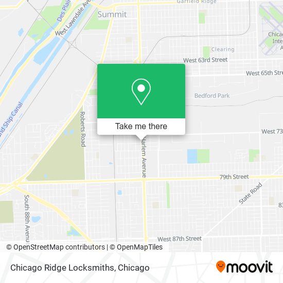 Chicago Ridge Locksmiths map