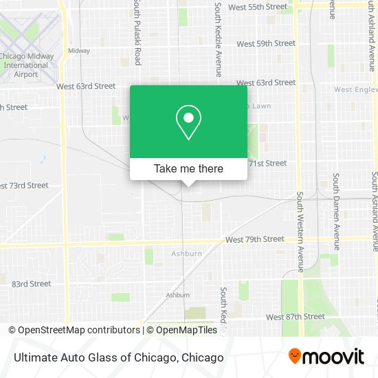 Ultimate Auto Glass of Chicago map