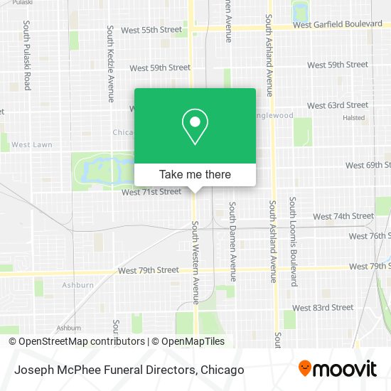 Joseph McPhee Funeral Directors map