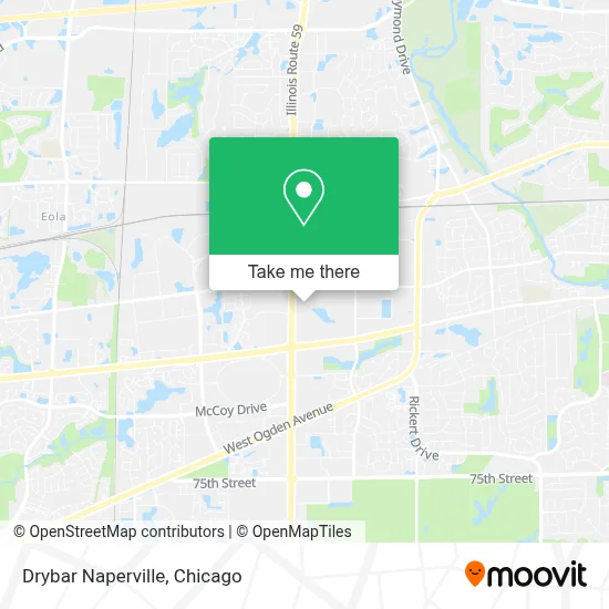 Drybar Naperville map