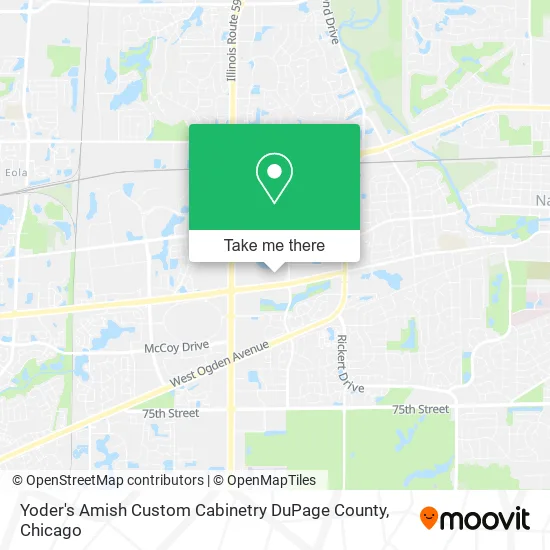 Yoder's Amish Custom Cabinetry DuPage County map