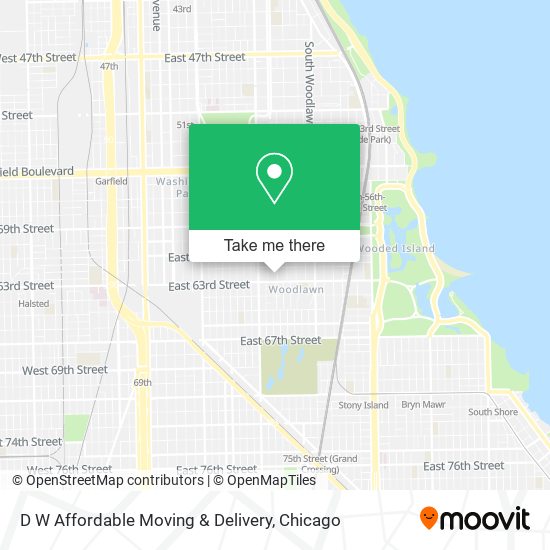 Mapa de D W Affordable Moving & Delivery