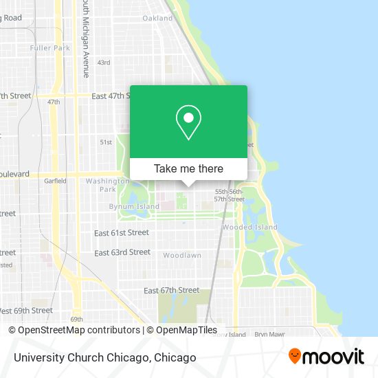 University Church Chicago map