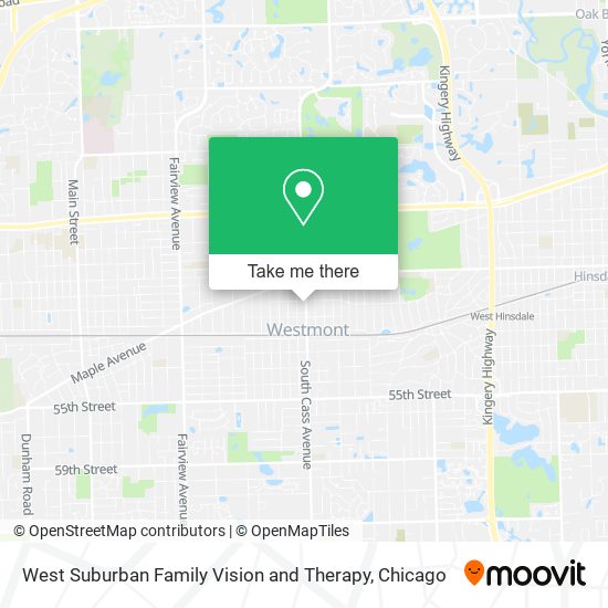 West Suburban Family Vision and Therapy map
