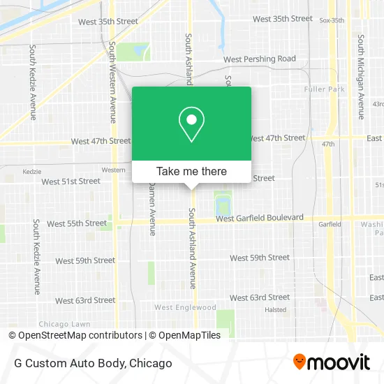 G Custom Auto Body map