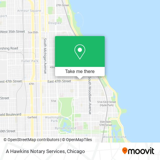 A Hawkins Notary Services map