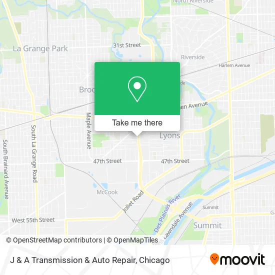J & A Transmission & Auto Repair map
