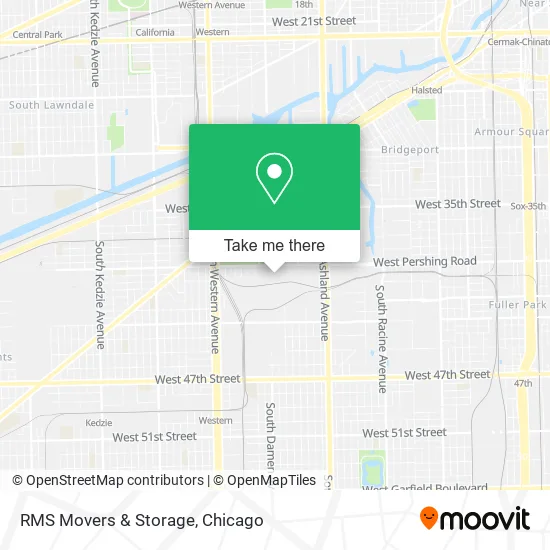 RMS Movers & Storage map