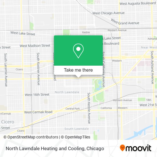 North Lawndale Heating and Cooling map