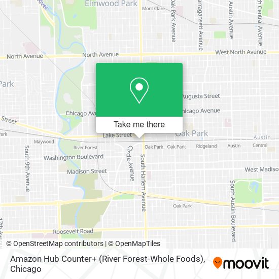 Amazon Hub Counter+ (River Forest-Whole Foods) map