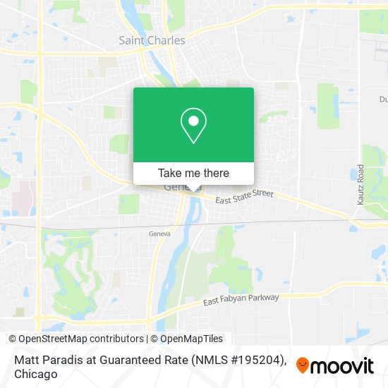 Matt Paradis at Guaranteed Rate (NMLS #195204) map