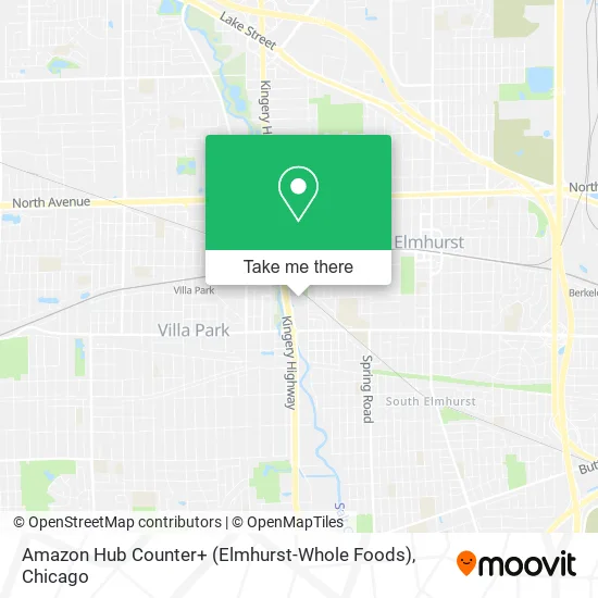 Amazon Hub Counter+ (Elmhurst-Whole Foods) map