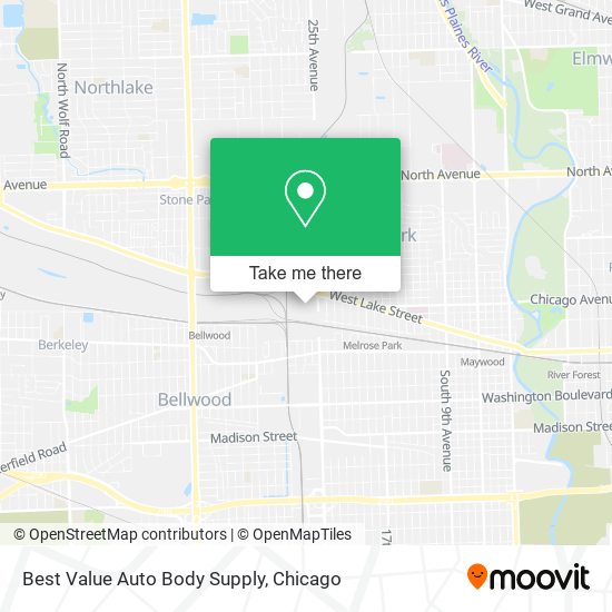 Mapa de Best Value Auto Body Supply