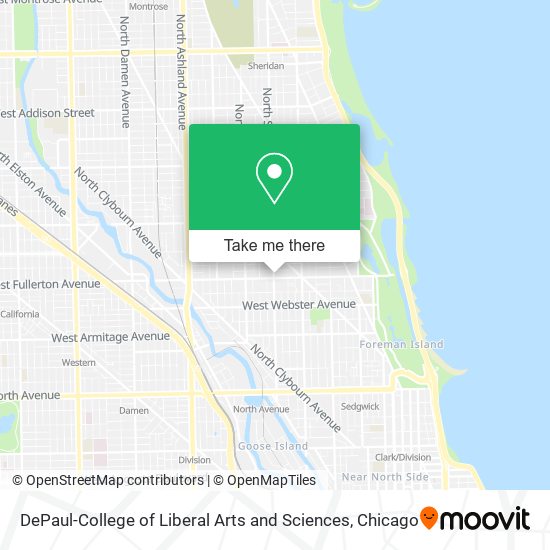 DePaul-College of Liberal Arts and Sciences map