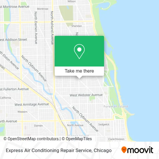 Express Air Conditioning Repair Service map