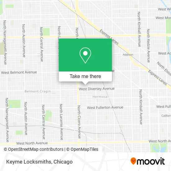Keyme Locksmiths map