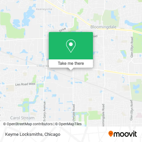 Keyme Locksmiths map