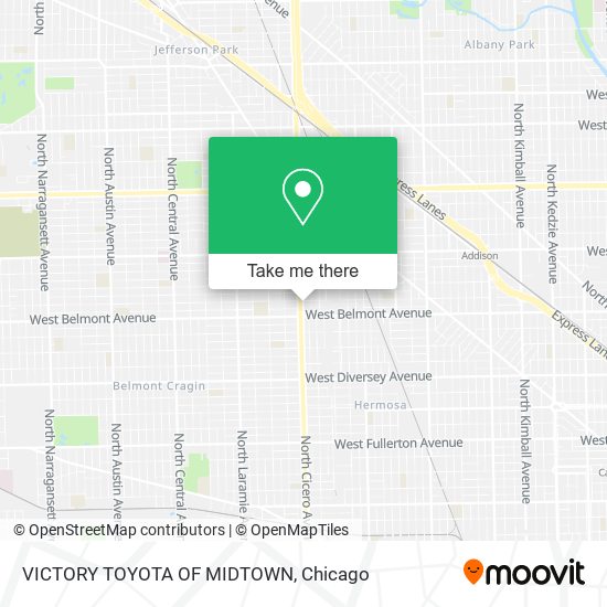 VICTORY TOYOTA OF MIDTOWN map